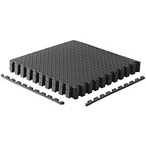 $10.99* | 6-Ct CAP 1/2" EVA Interlocking Foam Tiles (Diamond - Black, 24-sq-ft) at Amazon