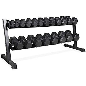 [NEW] $589.99 | CAP 550 LB Dumbbell Set with Horizontal 2-Tier Rack at Amazon
