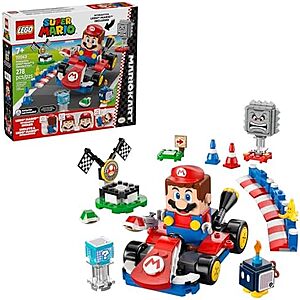$41.99 | 278-Piece LEGO Super Mario: Mario Kart - Interactive LEGO Mario & Standard Kart (72043, 2025) at Amazon