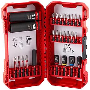 $21.88 | Milwaukee Electric Tool 48-32-4408 Shockwave Drive & Fasten Bit Set at Amazon