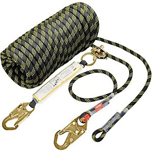 [NEW] $30.51 | VEVOR Vertical Lifeline Assembly, 0.55'' x 50' Fall Protection Rope with 30 KN Breaking Tension at Amazon
