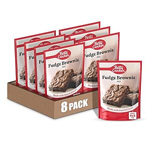 [SnS, AC] $6.57 | 8-Pack 10.25-Oz Betty Crocker Ready to Bake Fudge Brownie Baking Mix at Amazon