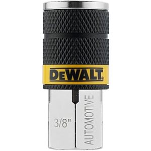 [NEW] $9.99 | DEWALT 3/8-Inch Body Automotive Air Coupler with 3/8-Inch FNPT: High-Flow 6-Ball Design, 300 PSI at Amazon