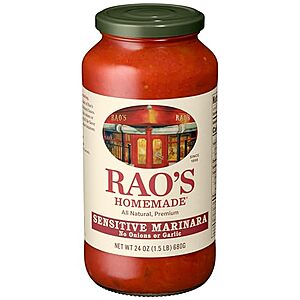 [SnS, AC] $5.65* | 24-Oz Rao's Homemade Sauce (Sensitive Formula Marinara) at Amazon