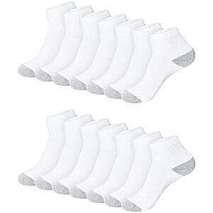 $9.99 | 14-Pack Hanes Women's Moisture-Wicking Cushioned Athletic Socks at Amazon (71.4￠ each)