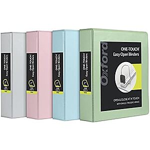 $15.19* | 4-Pack Oxford 3 Ring Binders at Amazon
