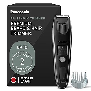 $104.99 | Panasonic Beard Trimmer for Men, ER-SB40-K, 0.5-10 mm Lengths at Amazon