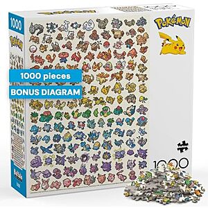 $12.97* | 1000-Pc Buffalo Games Pok&eacute;mon Pixel Rainbow Jigsaw Puzzle at Amazon
