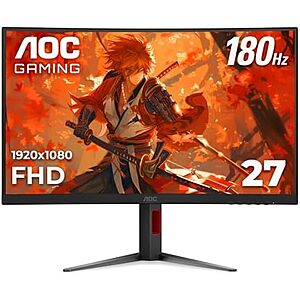 [YMMV, AC] $85.15* | AOC C27G4H 27" Curved Gaming Monitor, FHD 1080p, 180Hz, Adaptive Sync at Amazon