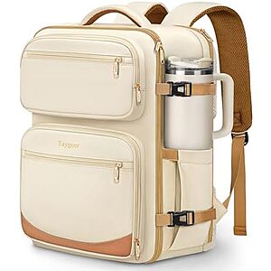 $19.99* | 40L Taygeer Airline Approved Underseat Travel Backpack (Beige) at Amazon