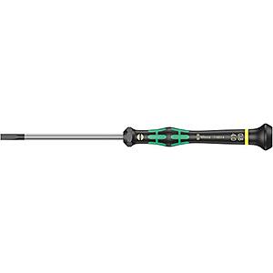 [NEW] $5.33 | Wera 05118014001 Kraftform Micro 2035 Slotted Electronics Precision Screwdriver, 4mm Head, 80mm Blade Length at Amazon