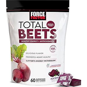 [SnS, AC] $9.74* | 60-Count Force Factor Total Beets Soft Chews Heart Health Supplement at Amazon