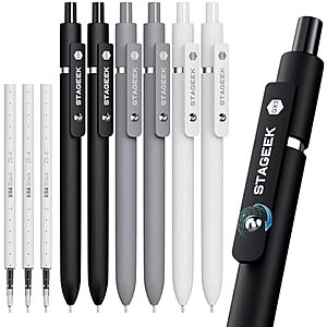 [SnS] $7.70* | 6pk STAGEEK GX3 Black Fine Point Gel Pens + 3 Refills at Amazon