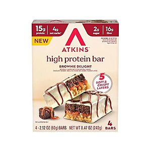$4.91 | Atkins High Protein Bar, Brownie at Woot!