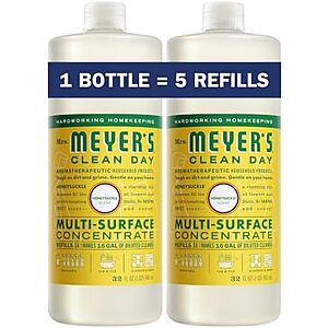 [SnS, AC] $10.41* | 2-Pack 32-Oz MRS. MEYER'S CLEAN DAY Multi-Surface Cleaner Concentrate (Honeysuckle) at Amazon