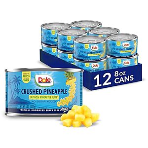 [SnS, AC] $8.53 | 12-Pack 8-Oz Dole Crushed Pineapple at Amazon