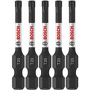 $3.83 | 5-Pack Bosch 2 In. Torx #20 Impact Tough Screwdriving Power Bits (ITT20205) at Amazon