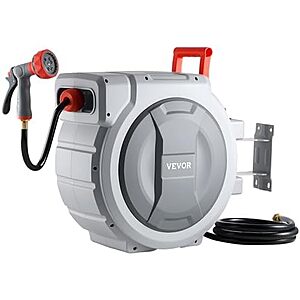 [NEW] $92.18 | VEVOR Retractable Garden Hose Reel, 1/2 in x 130 ft at Amazon