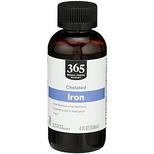 [SnS, AC] $3.11 | 4-Oz 365 by Whole Foods Market Liquid Iron (Blackberry Vanilla) at Amazon