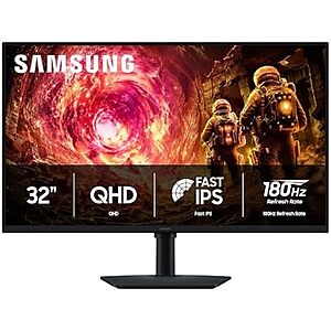 $199* | 32&Prime; Samsung Odyssey G5 G50F QHD Resolution Gaming Monitor, 180Hz, Fast IPS (LS32FG502ENXZA) at Amazon