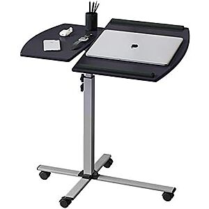 $30.99 | Techni Mobili Adjustable Height Rolling Laptop Cart w/ Tilting Top Graphite at Amazon