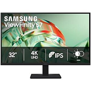 [NEW] $219.99 | Samsung 32" ViewFinity S7 4K UHD IPS HDR10 High Resolution Monitor (S71H) at Amazon