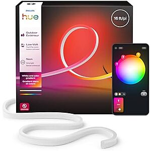 [NEW] $143.97 | Philips Hue Neon Outdoor 16-Feet Multicolor LED Strip Light at Amazon