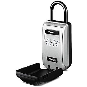 $15.05 | Master Lock Portable Key Lock Box Holds 6 Keys, Light Up Dials, 5424EC at Amazon