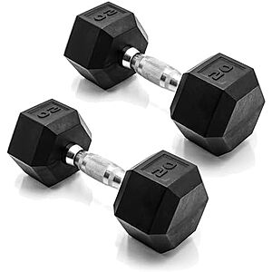 $28.99* | 20-Lb CAP Rubber Coated Dumbbell Weights (Pair) at Amazon