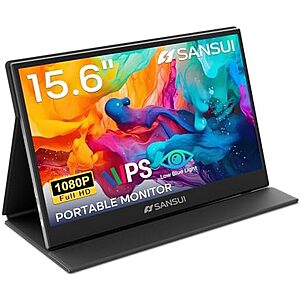 $49.99* | SANSUI 15.6 Inch Portable Monitor, 1080P Travel Monitor for Laptop, Switch at Amazon
