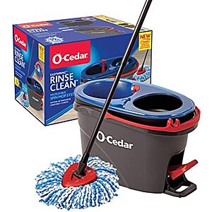 [AC] $37.49 | O-Cedar EasyWring RinseClean Microfiber Spin Mop & Bucket Floor Cleaning System at Amazon