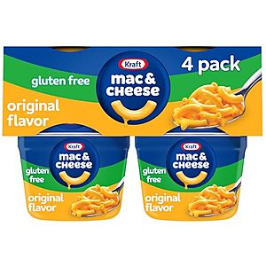 [SnS, AC] $5.20 | 2 &times; 4-Pack 1.9-Oz Kraft Gluten Free Original Mac & Cheese Macaroni and Cheese Dinner ($2.60 each) at Amazon