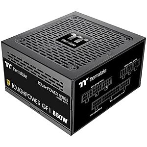 [Resale, AC] $54.35 | 850W Thermaltake GF1 Fully Modular 80 Plus Gold ATX Power Supply (Used - Like New) at Amazon