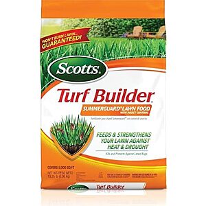 $19.98 | Scotts Turf Builder SummerGuard Lawn Food with Insect Control - Lawn Fertilizer and Insect Killer, 5,000 sq. ft., 13.35 lbs. at Amazon