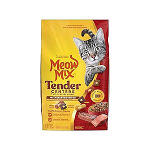 $3.99 | 3-Lb Meow Mix Tender Centers with Basted Bites, Beef & Salmon Flavors, Dry Cat Food at Woot!