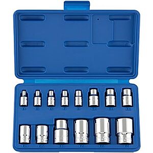 $12.40* | 14-Piece NEIKO E-Torx Socket Set, External Torx Socket, E4 to E24, 1/4", 3/8" and 1/2" Drive (04300A) at Amazon
