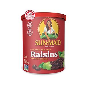 [SnS] $3.19* | 13-Oz Sun-Maid California Sun-Dried Raisins w/ Resealable Canister at Amazon