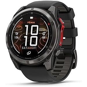 $1249.99 | Garmin fēnix 8 Pro, 51mm MicroLED, Sapphire DLC Titanium Black/Pebble Gray at Amazon