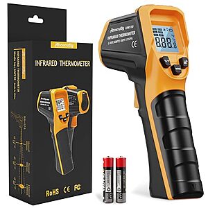 $7.64* | AHOSOUTLY Infrared Thermometer Laser Temperature Gun at Amazon