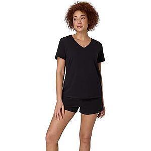 $14.50 | Hanes Women's Pajama Set, Sleepwear V-Neck Tee & Sleep Shorts Loungewear at Amazon