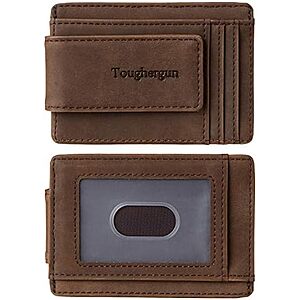 [AC] $4.99* | Toughergun Slim RFID Blocking Leather Money Clip Wallet (Coffee or Black) at Amazon