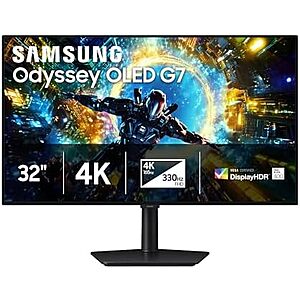 $799.99 | Samsung 32" Odyssey OLED G7 4K 165Hz Gaming Monitor (G73SH) at Amazon