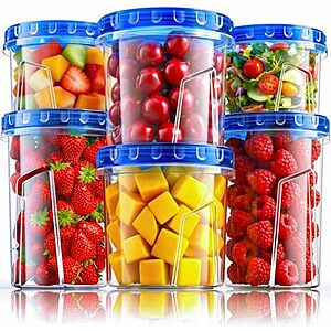 $8.49* | 6-pk HOMETALL Airtight Freezer Storage Containers w/ Twist Lids (33/24/17-oz) at Amazon