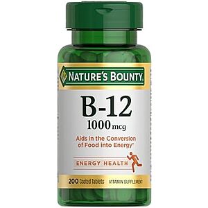 [SnS, AC] $5* | 200-Ct Nature's Bounty B12 Vitamin Tablets (1000mcg) at Amazon