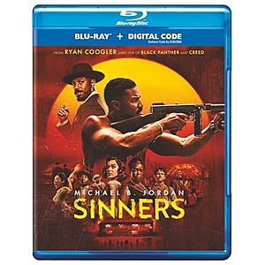 $9.99 | Sinners (Blu-ray + Digital) at Amazon