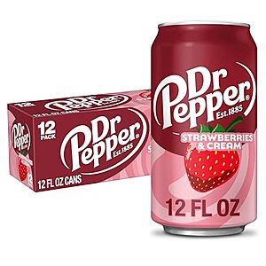 [SnS, AC] $14.03 | 3 &times; 12-Pack 12-Oz Dr Pepper Strawberries and Cream Soda ($4.68 each) at Amazon (39￠ each)