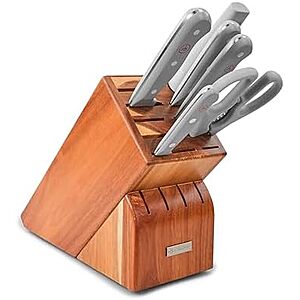 [NEW] $129 | W&Uuml;STHOF Gourmet Grey 7-Piece Knife Block Set at Amazon