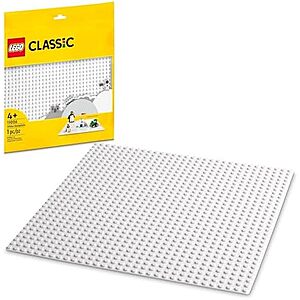 $4.95* | LEGO Classic White Baseplate (11026, 32x32 Studs) at Amazon