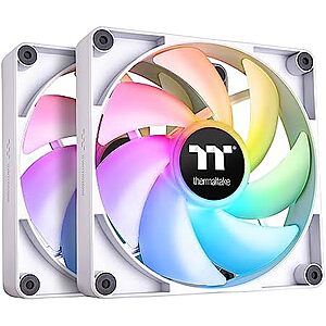 [NEW] $23.99 | Thermaltake CT120 ARGB Sync PC Cooling Fan White (2-Fan Pack) at Amazon