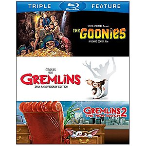 $9.99 | The Goonies / Gremlins / Gremlins 2: Warner Triple Feature (Blu-ray) at Amazon